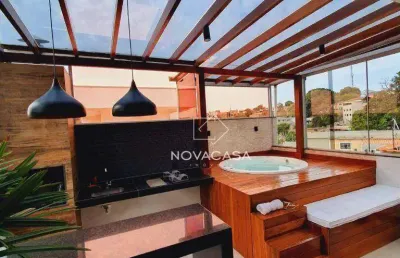 Cobertura com 2 dormitórios à venda, 102 m² por r$ 600.000,00 - são gabriel - belo horizonte/mg