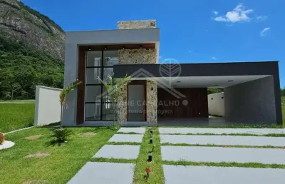 Casa em condomínio para venda em maricá, alphaville maricá, 3 dormitórios, 3 suítes, 2 banheiros, 2 vagas