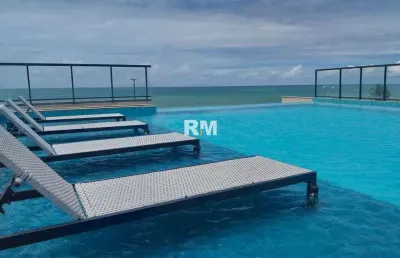 Apartamento à venda com 50m²  beira mar de piedade | pé na areia