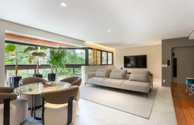 Manso oscar peterson na vila nova conceição, apartamento mobiliado  de 159m² com 2 suítes, 2 vagas.