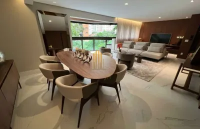 Manso oscar peterson na vila nova conceição, apartamento mobiliado  de 159m² com 3 suítes, 3 vagas.