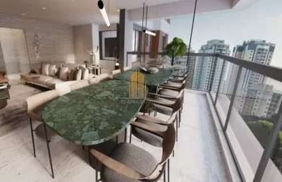 Condomínio atmos moema - apartamento garden de 292m² com 4 suítes, sala ampla, 6 banheiros e 3 vagas
