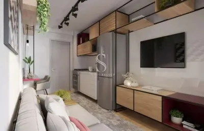 Condomínio edifício beside santa cecilia, apartamento garden de 50m² com 1 dormitório,  sem vaga.