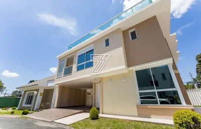 Casa em condomínio fechado com 4 quartos à venda na rua antônio turíbio teixeira braga, 136, santa felicidade, curitiba, 354 m2 por r$ 1.950.000