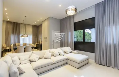 Casa em condomínio fechado com 3 quartos à venda na rua hermenegildo luca, 101, santa felicidade, curitiba, 298 m2 por r$ 3.500.000