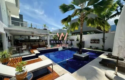 Casa de alto padrão com 4 dormitórios à venda, 400m² por r$3.600.000 - massaguaçu - caraguatatuba/sp