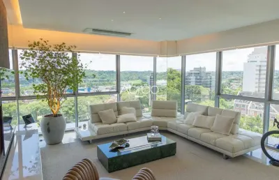 Apartamento de alto padrão mobiliado e decorado com 3 quartos (suítes) e vista para o parque barigui – ecoville, curitiba - 245 m² | ref 425