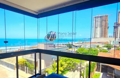 Apartamento com vista mar 3 suítes mobiliado  barravelha sc
