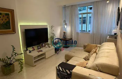 Excelente apartamento na praia de icaraí, com 2 dormitórios, vista lateral mar !!