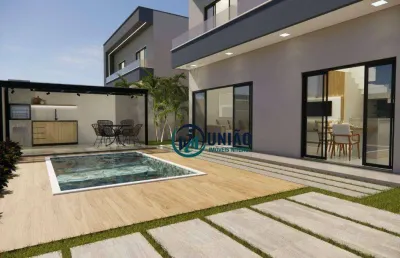Excelente casa duplex, com 4 suítes, 4 vagas, quintal, piscina, dentro de associação de moradores!!