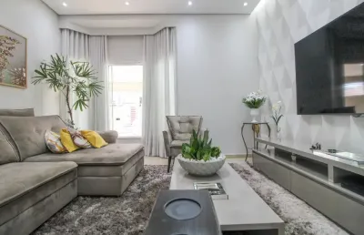 Sobrado mobiliado à venda no wanel ville iv/ 3 dorm./ área gourmet/ só 750 mil