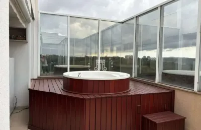 Cobertura duplex de 190 m² à venda com ofurô no resort santa ângela, jundiaí / sp.