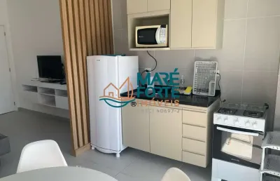 Studio mobiliado com vista livre e condomínio com área de lazer