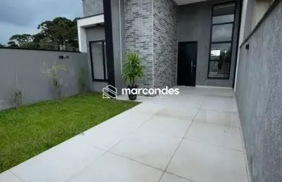 Casa com 3 quartos à venda na rua rotterdam, 379, gralha azul, fazenda rio grande por r$ 490.000