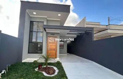 Casa em condomínio fechado com 3 quartos à venda na rua cucos, 1800, gralha azul, fazenda rio grande por r$ 605.000