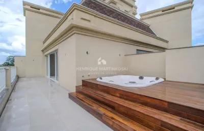 Apartamento cobertura duplex a venda no juvevê, 291m2 privativos, 3 suítes, 4 vagas, terraço gourmet privativo com piscina, face norte