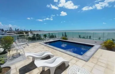 Cond. frente mar, prox. mangai, face sul, 69 m2 com 3 quartos em manaíra - joão pessoa - pb