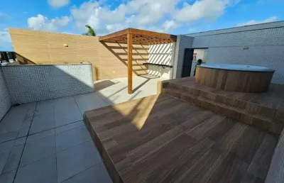 Duplex para venda possui 140 metros quadrados com 2 quartos em cabo branco - joão pessoa - pb