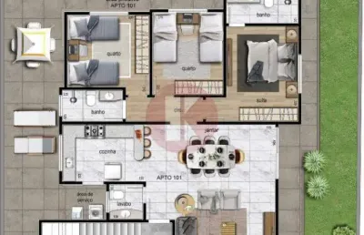 Apartamento à venda, 3 quartos, 1 suíte, 4 vagas, santa amélia - belo horizonte/mg