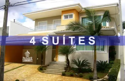 Casa no condomínio terras de são carlos (4 suítes) com closet e sacada em jundiaí sp