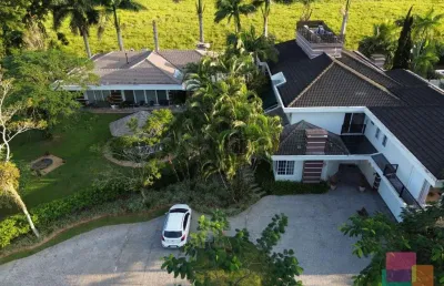 Casa em condomínio fechado com 4 quartos à venda na estrada da ilha, --, pirabeiraba, joinville por r$ 10.000.000