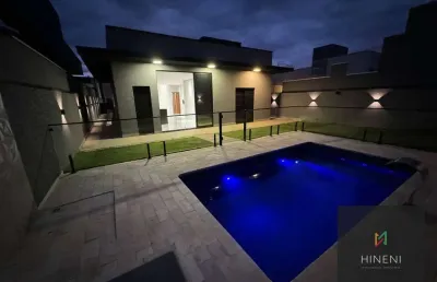 Casa nova terrea mobiliada condomínio fechado atibaia 03 suites