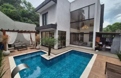 Casa à venda em vargem grande paulista, villa rica, com 4 suítes, com 300 m², condomínio vila rica