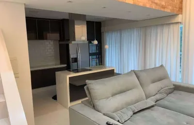 Apartamento duplex com 1 dormitório à venda, 80 m² por r$ 990.000 - tamboré - ba