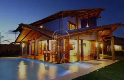 Casa de luxo em coroa vermelha com 5 suítes e 290m² - venda e locação por r$2.200.000