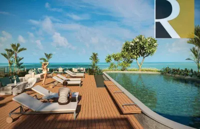 Flat a beira mar com 1 dormitório à venda, 24 m² a partir de r$ 233.000 - ponta de campina - cabedelo/pb