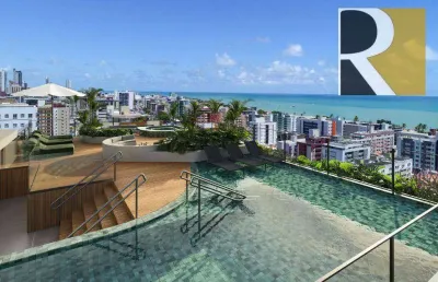 Apartamento com 2 dormitórios à venda, 50 m² por r$ 614.000,00 - cabo branco - joão pessoa/pb