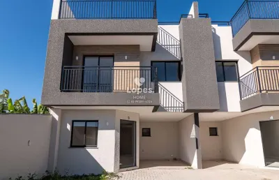 Casa em condomínio fechado com 3 quartos à venda na rua benjamin mion, 277, santa felicidade, curitiba, 126 m2 por r$ 735.000