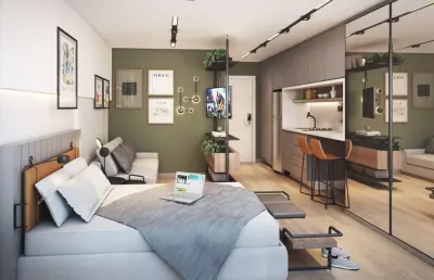Apartamento com 1 quarto à venda na rua doutor pedrosa, 313, centro, curitiba, 28 m2 por r$ 410.000