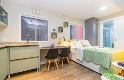 Kitnet / stúdio à venda na rua alferes poli, 276, centro, curitiba, 17 m2 por r$ 230.000
