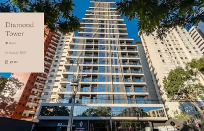Apartamento com 1 quarto à venda na rua castro alves, 535, batel, curitiba, 25 m2 por r$ 385.000