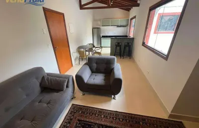 Apartamento com 1 dormitório, 45 m² - venda ou aluguel  -  arrastão - são sebastião/sp