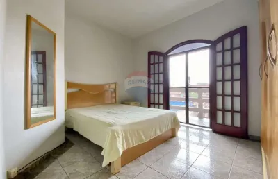 Sobrado com 3 quartos para alugar por r$3.350,00/mês - pé na areia - vista linda -bertioga - sp.