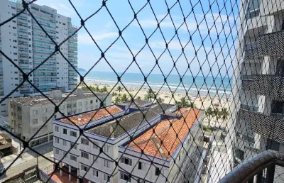 Lindo apartamento com 2 dormitórios  vista mar na aviação praia grande