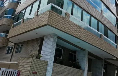 Excelente apartamento 3 dormitórios com 121m2  com churrasqueira a carvão na sacada  localizado na aviação  -praia grande/sp