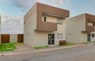 Sobrado 107 m², novo, alto padrão, 3 suites em condominio fechado no jd maria ines proximo ao buriti