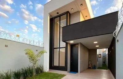 Oferta! casa 3 quartos com suite, alto padrão, quintal amplo no jd. presidente