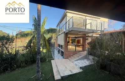Casa de luxo em condomínio: 9 quartos, 7 suítes, 2 salas, 8 banheiros, 4 vagas na caixa d'água, vinhedo-sp - 236m². venda ou locação!
