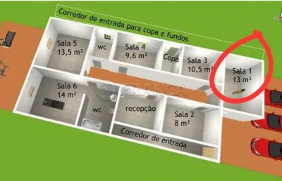 Sala comercial para área de saúde/educação - jardim didinha - jacareí
