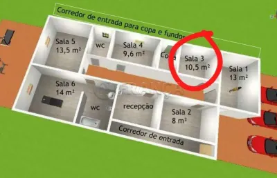 Sala comercial para área de saúde/educação - jardim didinha - jacareí