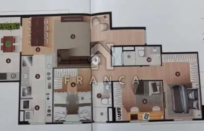 Apartamento com 3 quartos à venda no Loteamento Villa Branca, Jacareí 