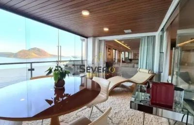 Recanto da praia - apartamento alto padrão com 4 suítes e 475m² de frente para o mar