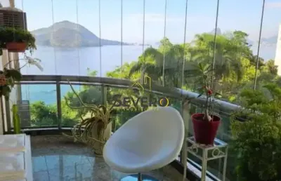 Condomínio edifício pedra de itapuca - apartamento de 4 quartos sendo 2 suítes e 3 vagas vista mar em icaraí