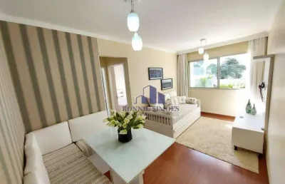 Apartamento mobiliado com varanda para alugar, 45 m², moema, ed. conde de rezende, 1 dormitório, sala, 2 banheiros, 1 vaga, próximo ao metrô