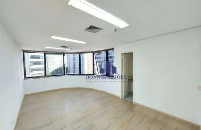 Sala comercial para alugar, 86 m², moema, ed. glass tower, 4 salas, 3 banheiros, copa,  2 vagas, próximo ao metrô