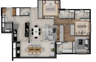 Apartamento com 3 quartos à venda no nova américa, piracicaba  por r$ 957.000